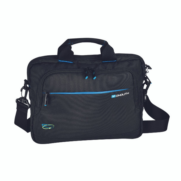 Monolith Blue Line Chrome Briefcase for Laptops Up To 13.3 " Black/Blue 20000033 2000003315