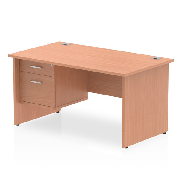 Dynamic Impulse W1400 X D800 X H730mm Straight Office Desk Panel End Leg With 1 MI001734
