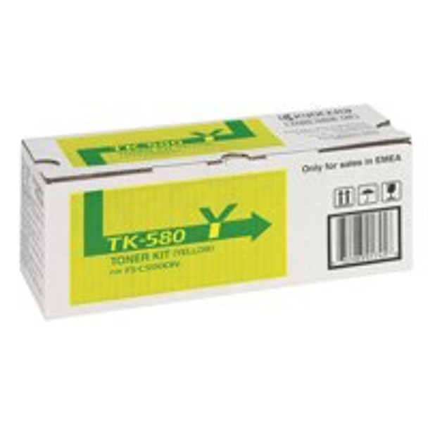 Kyocera Tk580y Yellow Toner Cartridge 2.8K Pages - 1T02KTANL0 1T02KTANL0