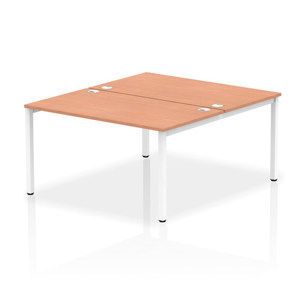 Impulse Back-To-Back 2 Person Bench Desk W1400 X D1600 X H730mm With Cable Ports IB00118
