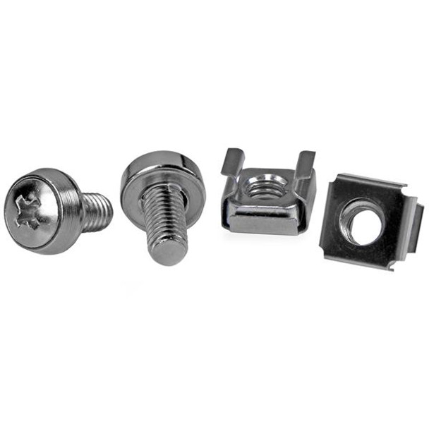 Startech.Com 50 Pkg M6 Mounting Screws And Cage Nuts CABSCREWM6
