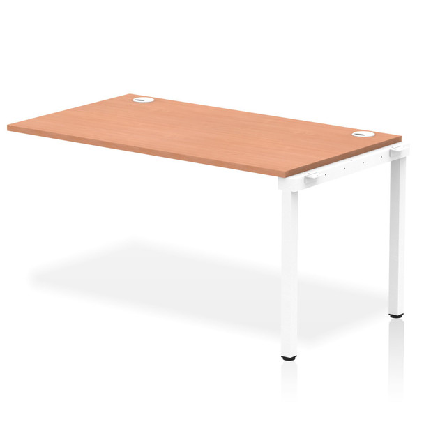 Impulse Single Row Bench Desk Extension Kit W1400 X D800 X H730mm Beech Finish W IB00370