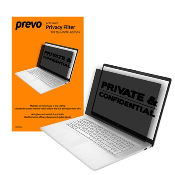 Prevo 15.6 " Anti-Glare Laptop Privacy Screen Filter Anti-Peep Anti-Static Black SCRPRO15
