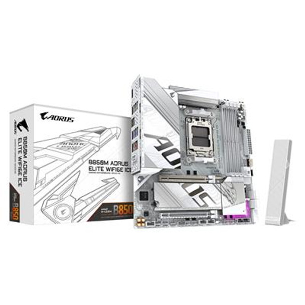 Aorus B850M AORUS ELITE WIFI6E ICE Am5/B850/Ddr5/S-Ata 6Gb/S/Micro Atx B850M AORUS ELITE WIFI6E ICE
