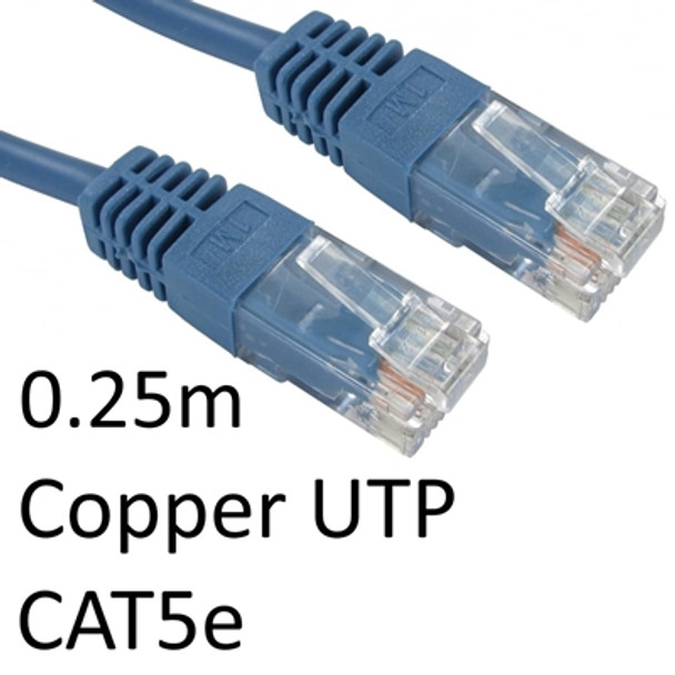 Rj45 M To Rj45 M Cat5e 0.25M Blue Oem Moulded Boot Copper Utp Network Cable URT-600-HB