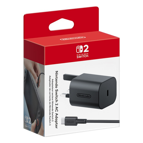 Nintendo Switch 2 AC Adapter Game console Indoor Nintendo Switch 2 Black 92 mm 10015097