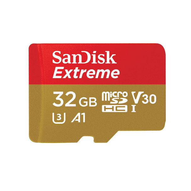 SanDisk Extreme 32 GB MicroSDHC Class 10 UHS-I 100 MB/s 60 MB/s SDSQXAF-032G-GN6MA