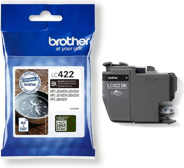 Brother LC422BK 550 Page Black Ink Cartridge LC422BK Brother LC422BK 550 Page Black Ink Cartridge LC422BK