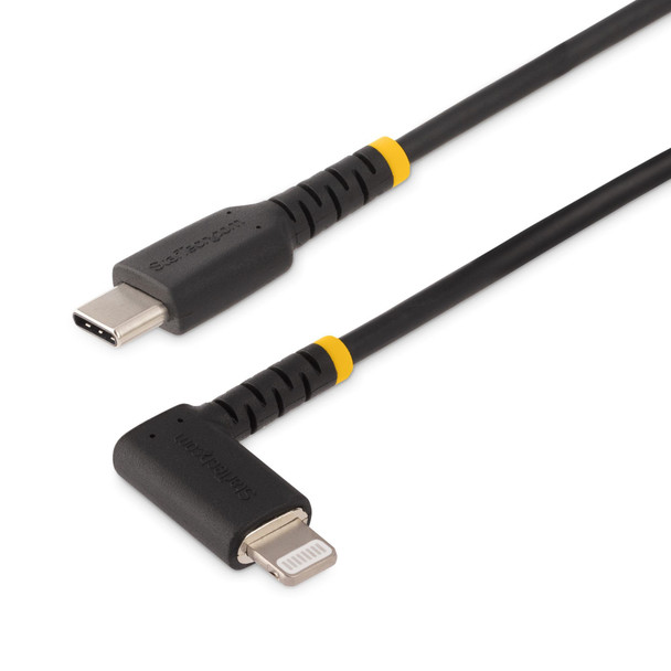 Startech.Com 1M Usb C To Lightning Angled Black Cable RUSB2CLTMM1MR