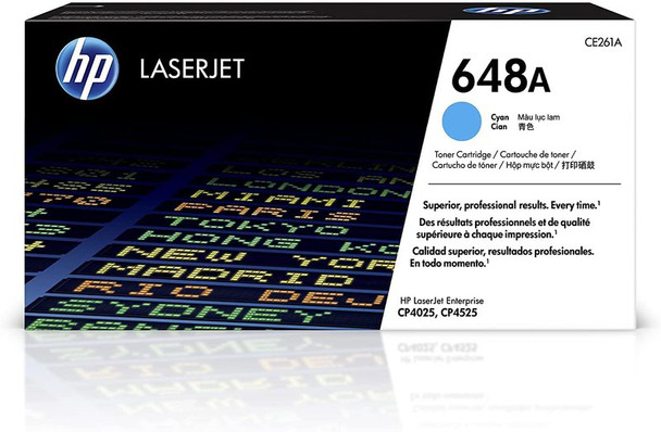 Hp 648A Cyan Standard Capacity Toner 11K Pages for Hp Color Laserjet Enterprise CE261A