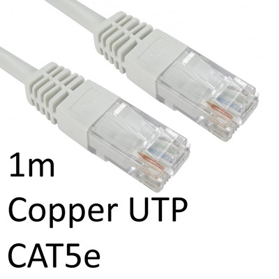 Rj45 M To Rj45 M Cat5e 1M White Oem Moulded Boot Copper Utp Network Cable URT-601W