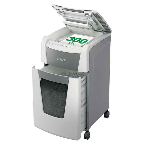 Leitz Iq Autofeed Office 300 Micro Cut Shredder 60 Litre 300 Sheet Automatic/8 S 80161000