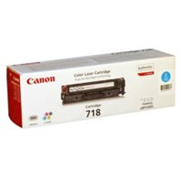 Canon 718C Cyan Standard Capacity Toner Cartridge 2.9K Pages - 2661B002 2661B002