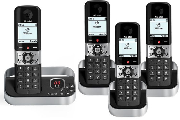 Alcatel F890 Quad DECT Call Block Telephone and Answer Machine F890TAMQUAD