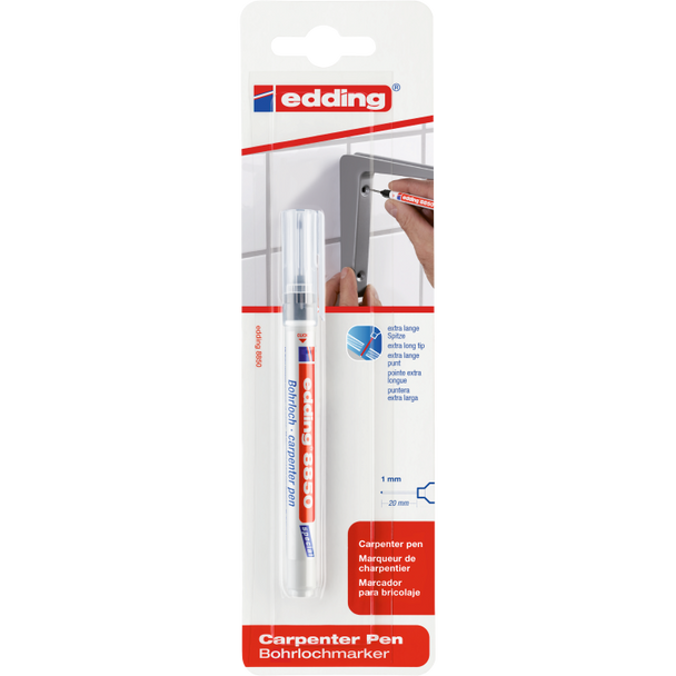 edding 8850/1 BL Rep carpenter pen black Box of 5 EDD8850-1-4001