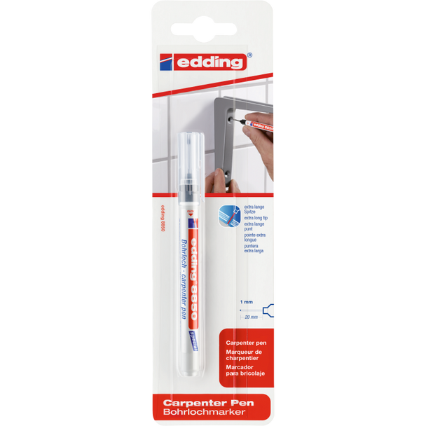 edding 8850/1 BL Rep carpenter pen black Box of 5 EDD8850-1-4001