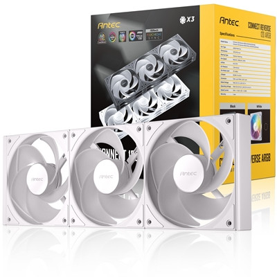 Antec Connect 120 Argb White Reverse 3-Pack 120Mm Pwm Fans With Daisy Chain Desi 0-761345-40049-7