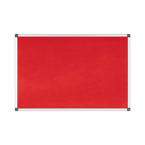 Bi-Office Maya Red Felt Noticeboard Aluminium Frame 1800X1200mm FA2746170