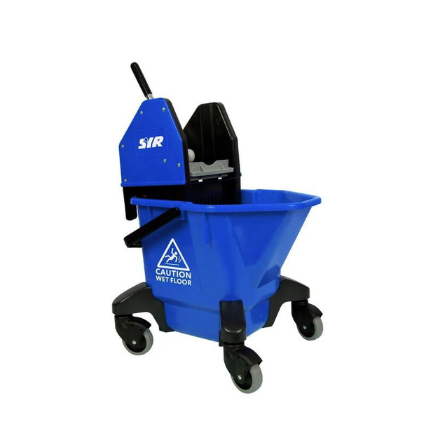 Valuex Combo Mop Bucket With Wringer 13 Litre With Heavy Duty Castors Blue - 090 0907004