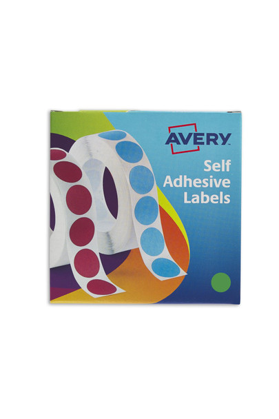 Avery Labels In Dispenser Round 19Mm Diameter Green Pack 1120 Labels 24-507 24-507