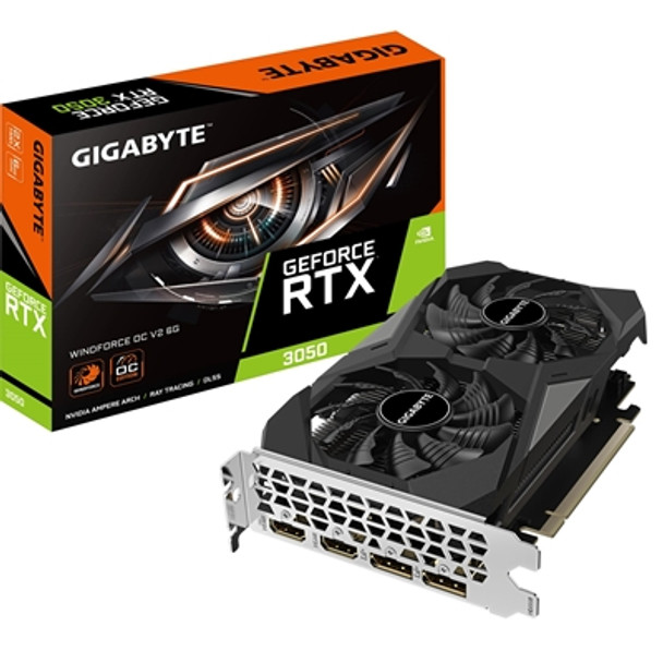 Gigabyte Nvidia Geforce Rtx 3050 Windforce Oc V2 6G Graphics Card 6Gb Gddr6 2304 GV-N3050WF2OCV2-6GD