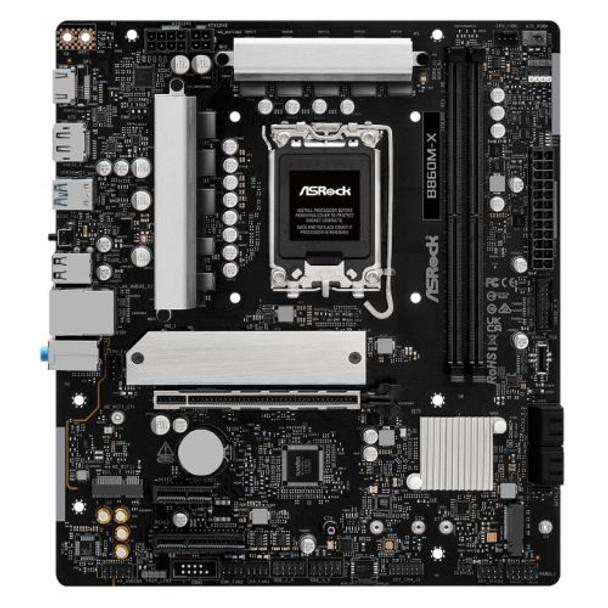 Asrock B860M-X Intel B860 1851 Micro Atx 2 Ddr5 Hdmi Dp 2.5G Lan 2X M.2 B860M-X
