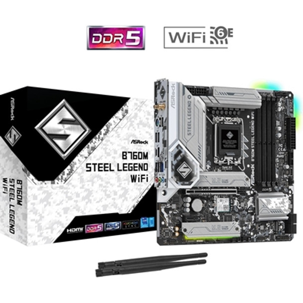 Asrock B760M STEEL LEGEND WIFI Motherboard B760M STEEL LEGEND WIFI