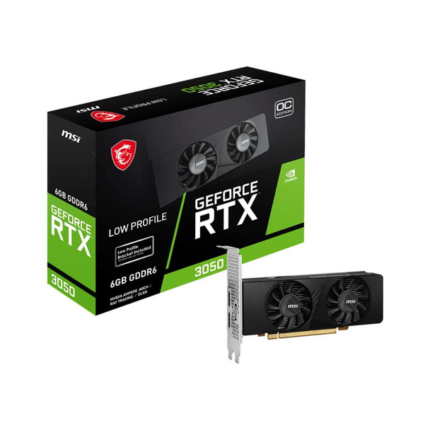 Msi GEFORCE RTX 3050 LP 6G OC 6Gb Gddr6/Pci Express 4.0/1492Mhz/14000Mhz/Low Pro GEFORCE RTX 3050 LP 6G OC