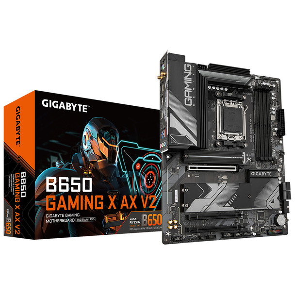 Gigabyte B650 GAMING X AX V2 Motherboard - Supports AMD Ryzen 8000 CPUs 8+2+2 Ph B650 GAMING X AX V2