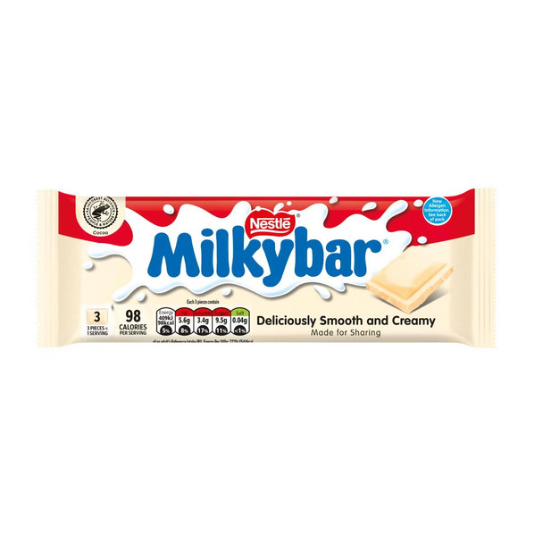 Milkybar White Chocolate Sharing Bar Single 90G Bar - 12585698 12585698 Milkybar White Chocolate Sharing Bar Single 90G Bar - 12585698 12585698