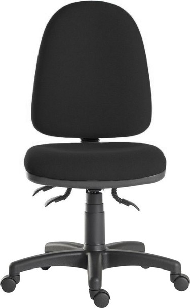 Ergo Trio Ergonomic High Back Fabric Operator Office Chair Without Arms Black - 2901BLK