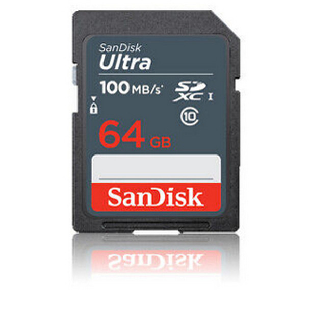 SanDisk Ultra 64 GB SDXC Class 10 UHS-I 100 MB/s Class 1 U1 SDSDUNR-064G-GN3IN