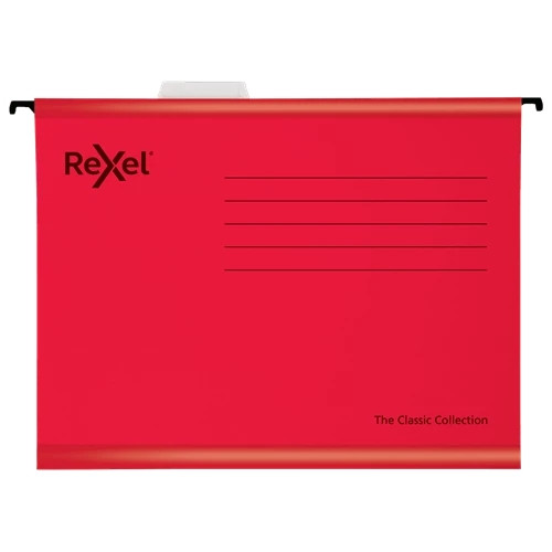 Rexel Classic A4 Reinforced Suspension File Red Pack of 25 2115589 2115589