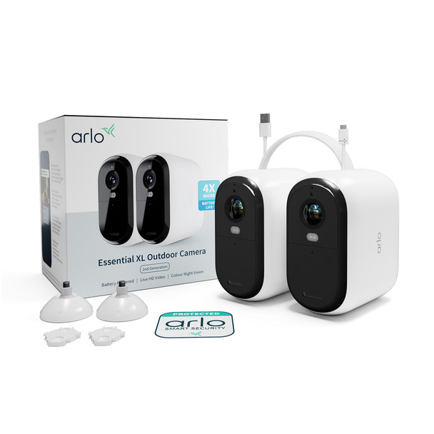 Arlo Essential XL Outdoor Security Camera 2-cam IP security camera Indoor & outd VMC2252-100EUS Arlo Essential XL Outdoor Security Camera 2-cam IP security camera Indoor & outd VMC2252-100EUS