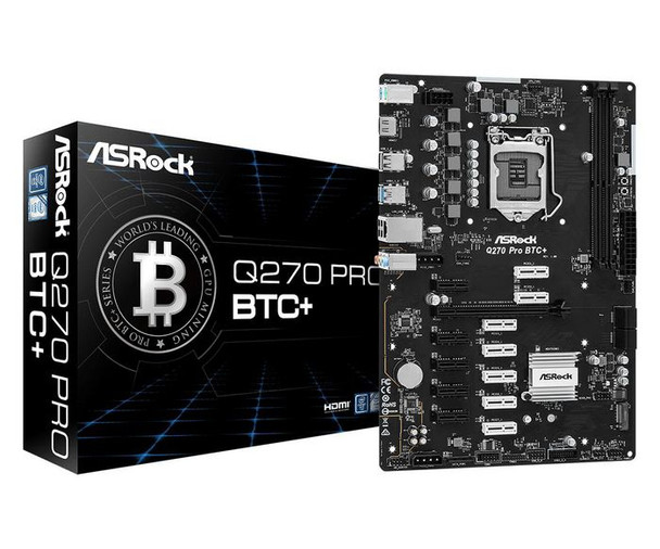 Asrock 90-MXBHM0-A0UAYZ Q270 Pro Btc+ Intel Q270 Lga 90-MXBHM0-A0UAYZ