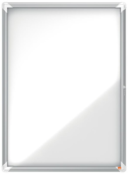 Nobo Premium Plus Outdoor Lockable Magnetic Whiteboard Display Case Aluminium Fr 1902580