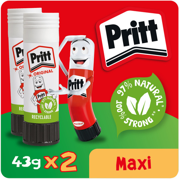 Pritt Original Glue Stick Sustainable Long Lasting Strong Adhesive Solvent Free 2741552 Pritt Original Glue Stick Sustainable Long Lasting Strong Adhesive Solvent Free 2741552