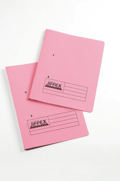 Rexel Jiffex Transfer File Manilla Foolscap 315Gsm Pink Pack 50 43217EAST 43217EAST