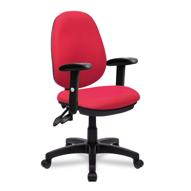 Nautilus Designs Java 200 Medium Back Twin Lever Fabric Operator Office Chair Wi BCF/P505/RD/ADT Nautilus Designs Java 200 Medium Back Twin Lever Fabric Operator Office Chair Wi BCF/P505/RD/ADT