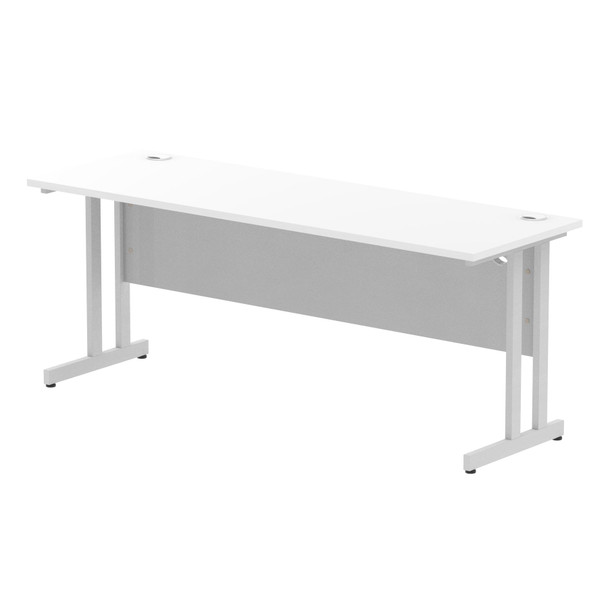 Impulse 1800 X 600Mm Straight Desk White Top Silver Cantilever Leg MI002199 MI002199 Impulse 1800 X 600Mm Straight Desk White Top Silver Cantilever Leg MI002199 MI002199