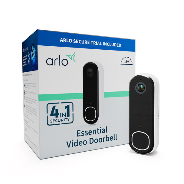 Arlo Essential HD Video Doorbell White 3.048 m Wall 2-way 1536 x 1536 pixels 180 AVD3001-100EUS Arlo Essential HD Video Doorbell White 3.048 m Wall 2-way 1536 x 1536 pixels 180 AVD3001-100EUS