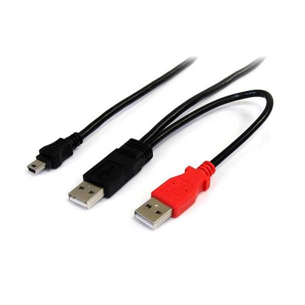 StarTech.com 6 ft USB Y Cable for External Hard Drive - USB A to mini B 1.8 m Mi USB2HABMY6 StarTech.com 6 ft USB Y Cable for External Hard Drive - USB A to mini B 1.8 m Mi USB2HABMY6