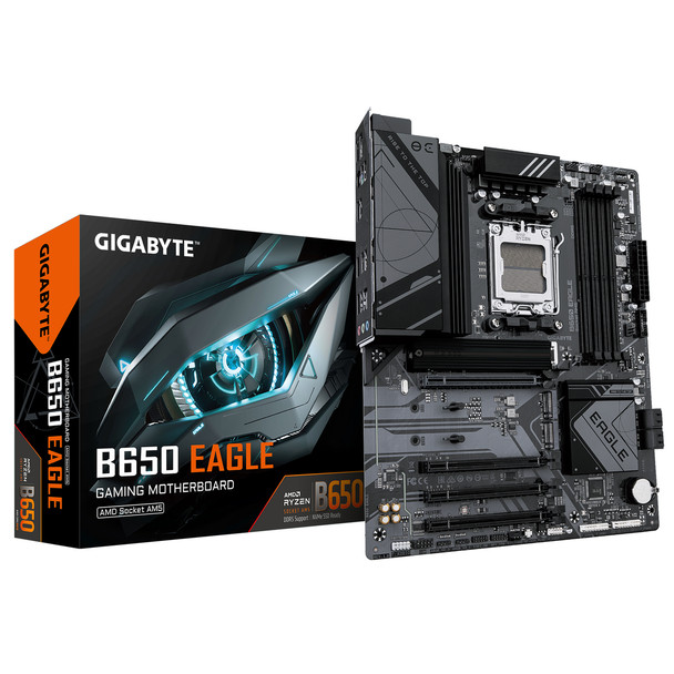 GIGABYTE B650 EAGLE Motherboard - AMD Ryzen 9000 Series CPUs 12+2+2 Phases VRM u B650 EAGLE