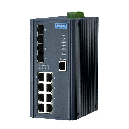 Advantech EKI-7712E-4FI-AE 8FE + 4SFP Managed Ethernet EKI-7712E-4FI-AE