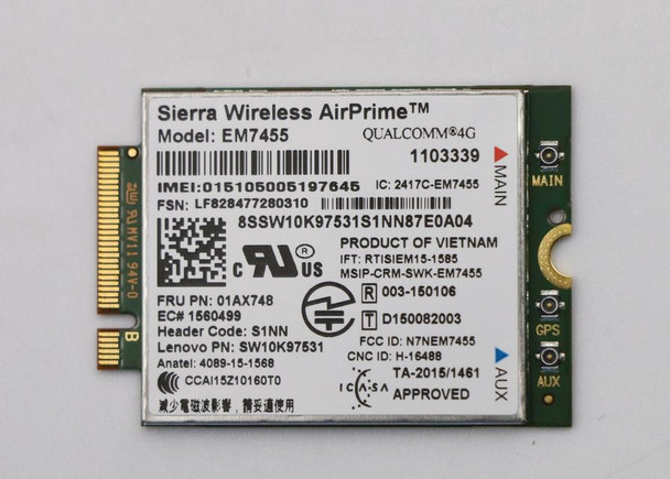 Lenovo 01AX748-RFB Wireless.CMB.SIE.EM7455 RV2 01AX748-RFB