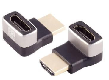 MicroConnect HDM19F19MA2-8KU HDMI 8k 90� angeled up F-M 8K HDM19F19MA2-8KU