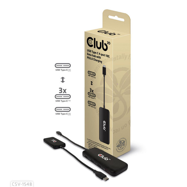 Club3D CSV-1548 Usb Type-C 4-Port 10G Data CSV-1548