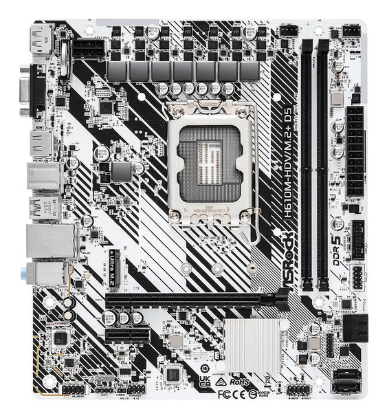 Asrock H610M-HDV/M.2+ D5 Intel H610 Lga 1700 Micro Atx H610M-HDV/M.2+ D5