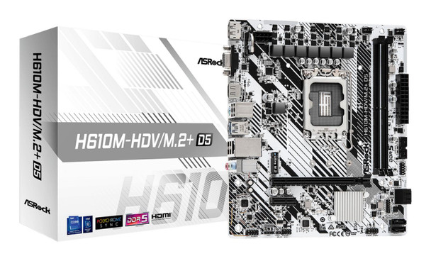 Asrock H610M-HDV/M.2+ D5 Intel H610 Lga 1700 Micro Atx H610M-HDV/M.2+ D5