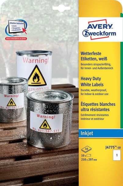 Avery J4775-10 Self-Adhesive Label Rectangle J4775-10